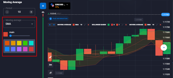 Use a Simple Moving Average (SMA) and customize it